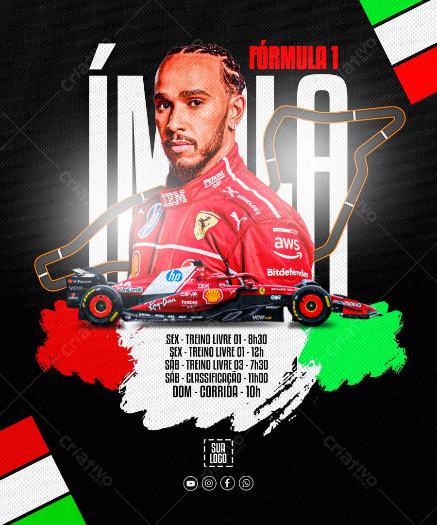 Flyer Fórmula 1 PSD Editável