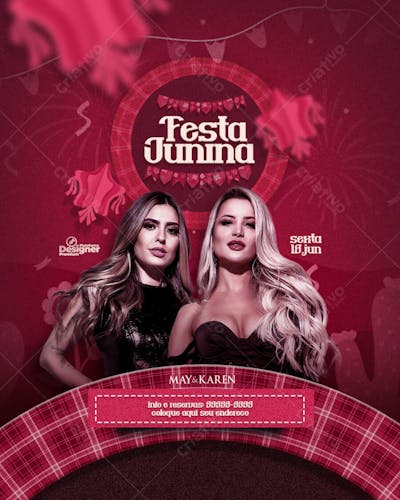 flyer de show festa junina, arraia, arraial de são joão (24)