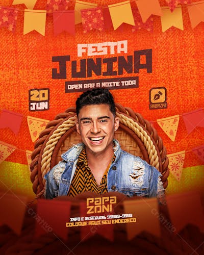 flyer de show festa junina, arraia, arraial de são joão (22)