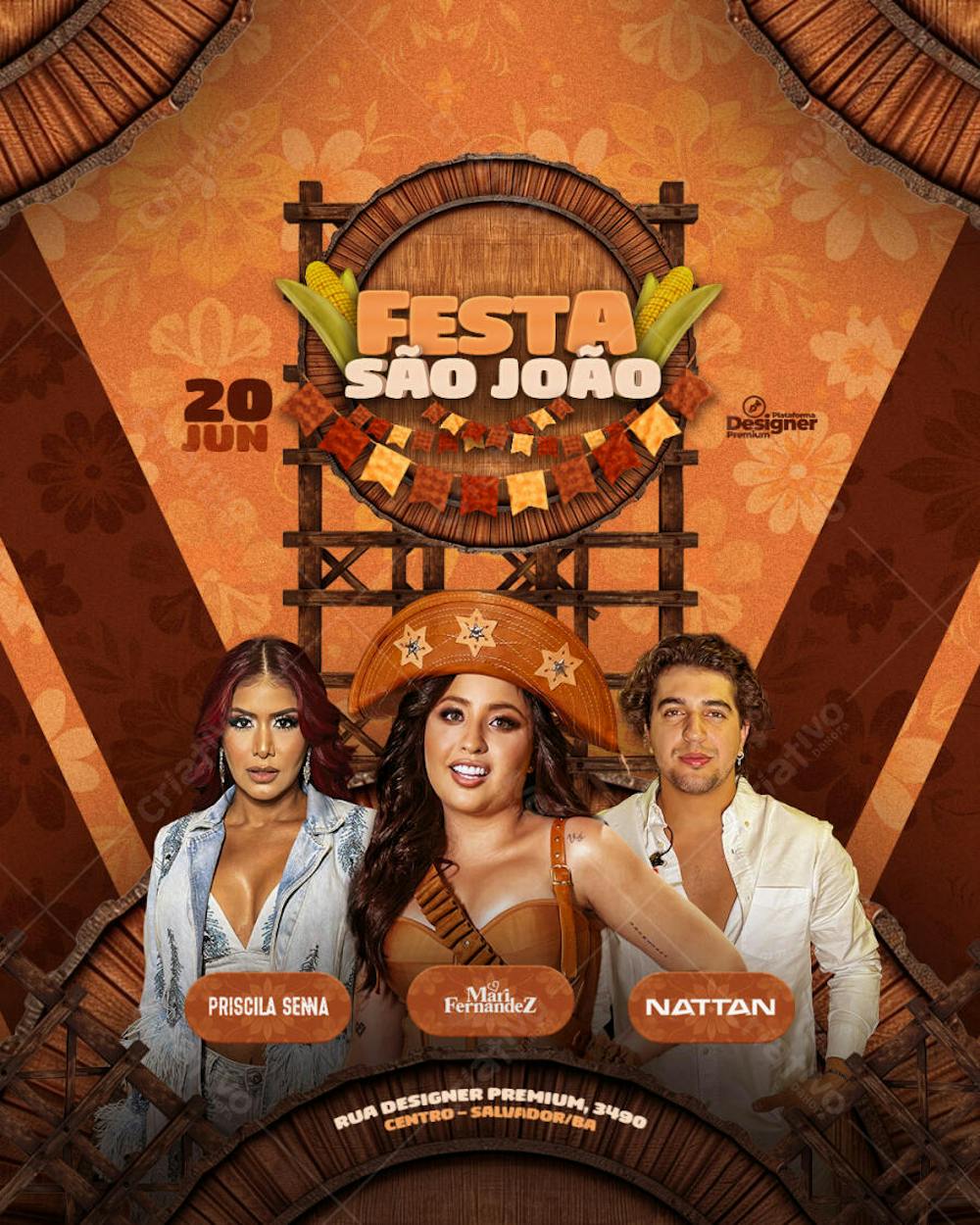 flyer de show festa junina, arraia, arraial de são joão (19)