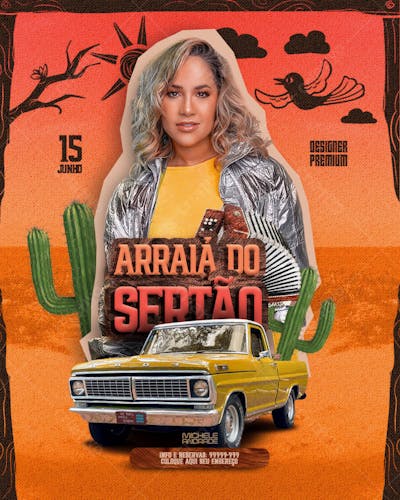 flyer de show festa junina, arraia, arraial de são joão (4)