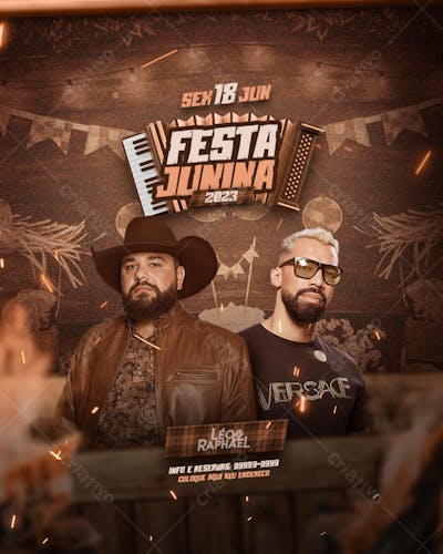 flyer de show festa junina, arraia, arraial de são joão (20)