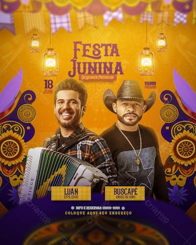 flyer de show festa junina, arraia, arraial de são joão (17)