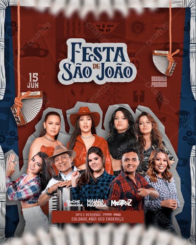 flyer de show festa junina, arraia, arraial de são joão (18)