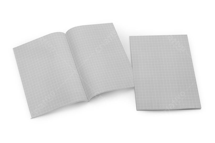 Mockup de Brochura Minimalista em Cinza