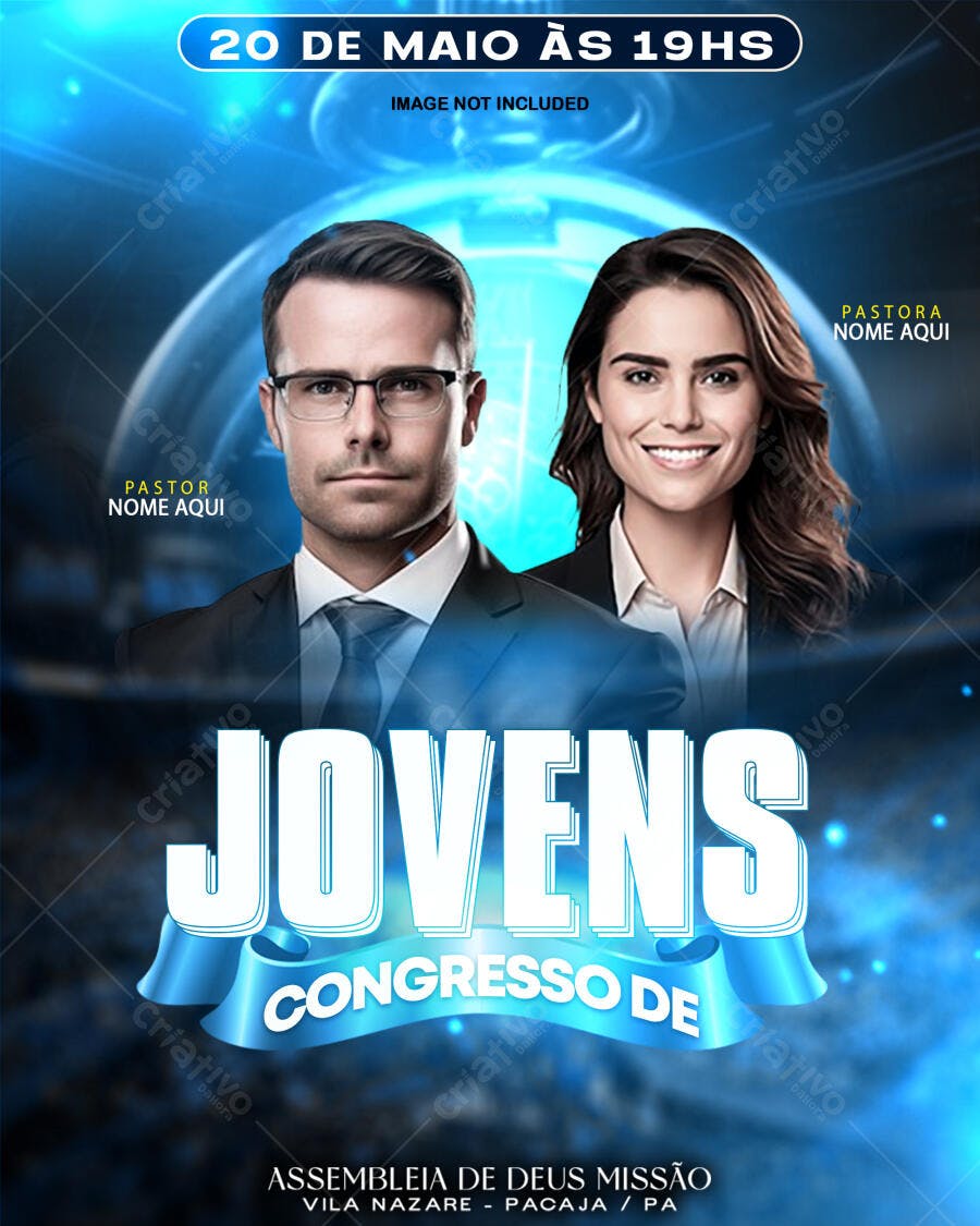 Flyer Congresso de Jovens PSD Editável