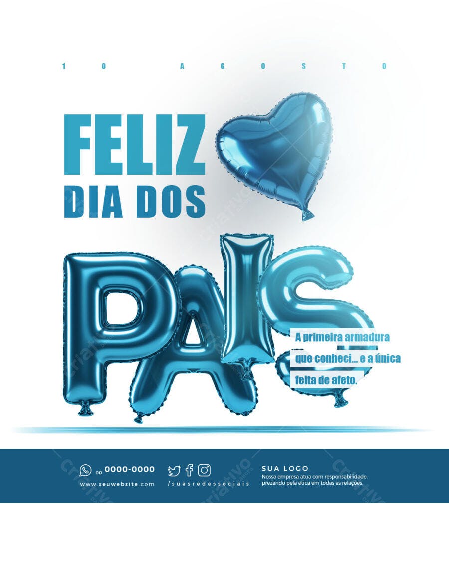 Postagem Dia dos Pais PSD Editável