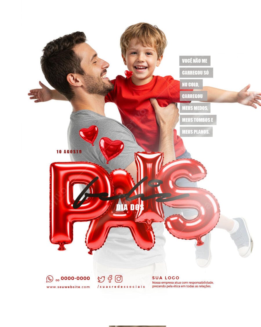 Flyer Dia dos Pais PSD Editável