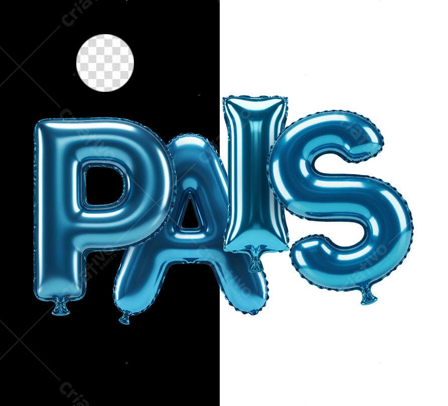 Banner Festa Balões azuis PNG com fundo transparente