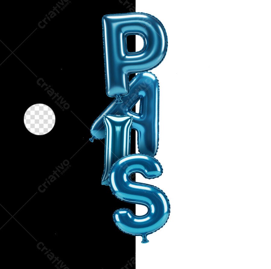 Banner Festa Balões Azul PNG com fundo transparente