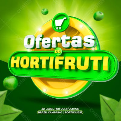 SELO OFERTA DO HORTIFRUTI 3D