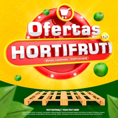 SELO OFERTAS HORTIFRUTI 3D