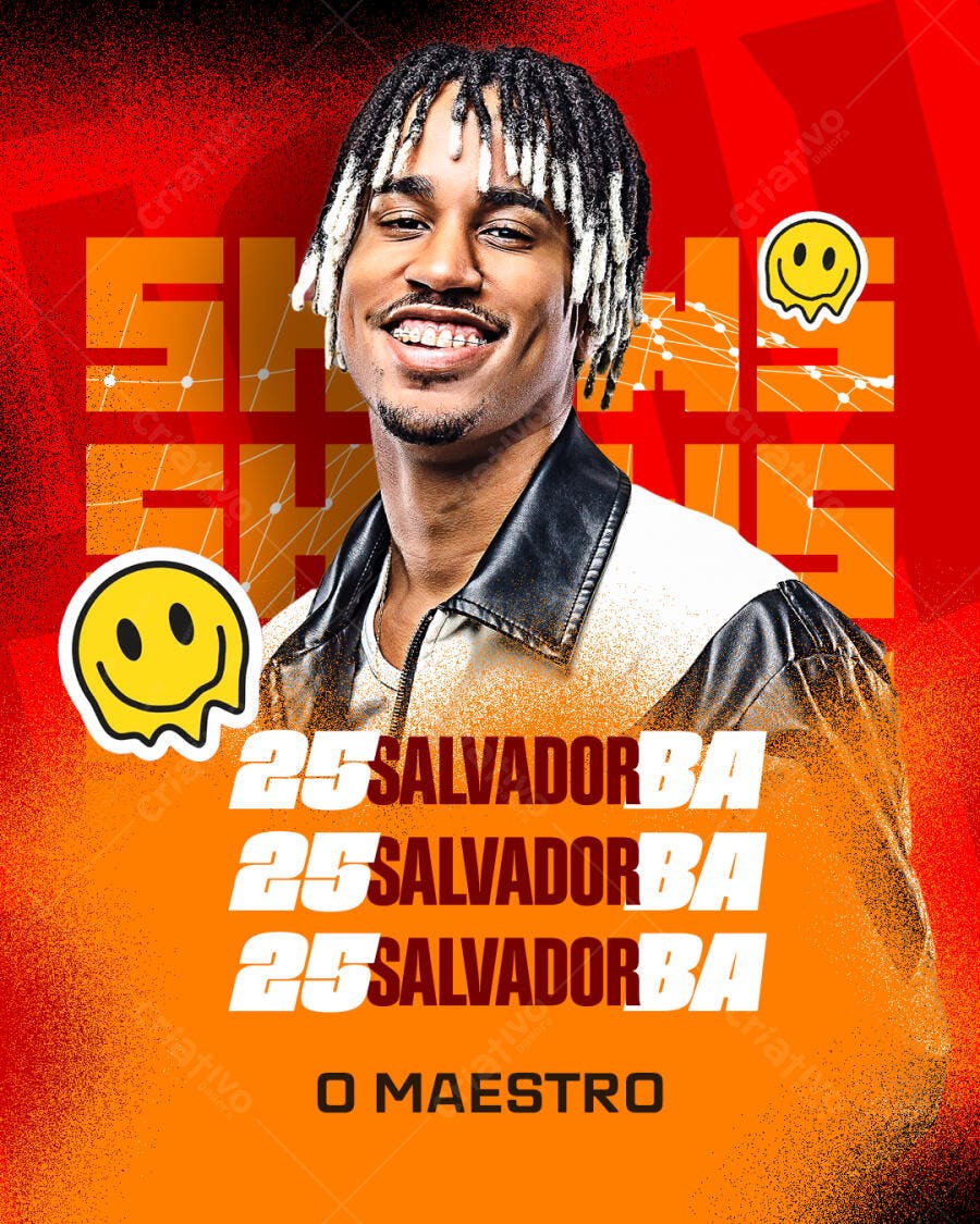Flyer para Show Musical em Salvador PSD Editável