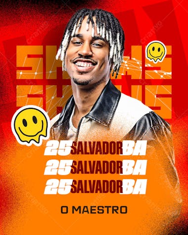 FLYER AGENDA DE SHOWS FEED PSD EDITÁVEL