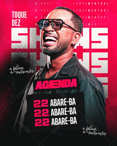 FLYER AGENDA DE SHOWS FEED PSD EDITÁVEL