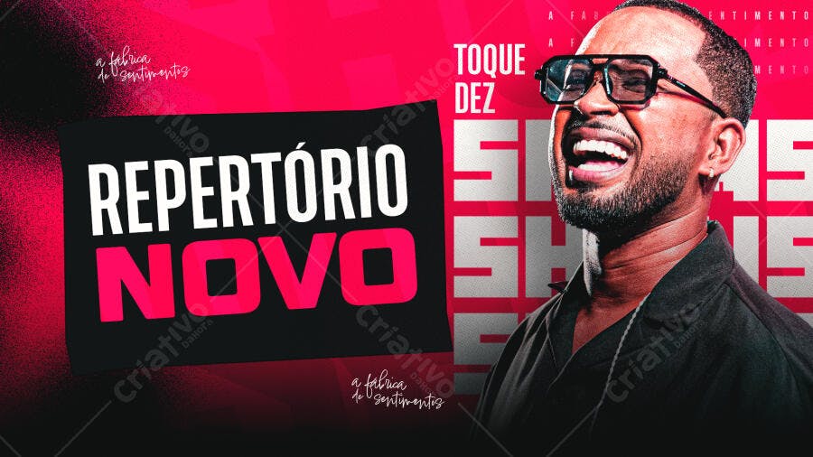Banner Musical Artista Negro PSD Editável