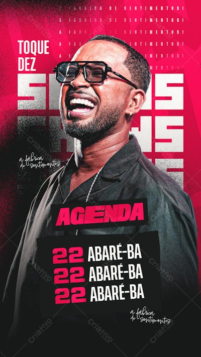 FLYER AGENDA DE SHOWS STORY PSD EDITÁVEL