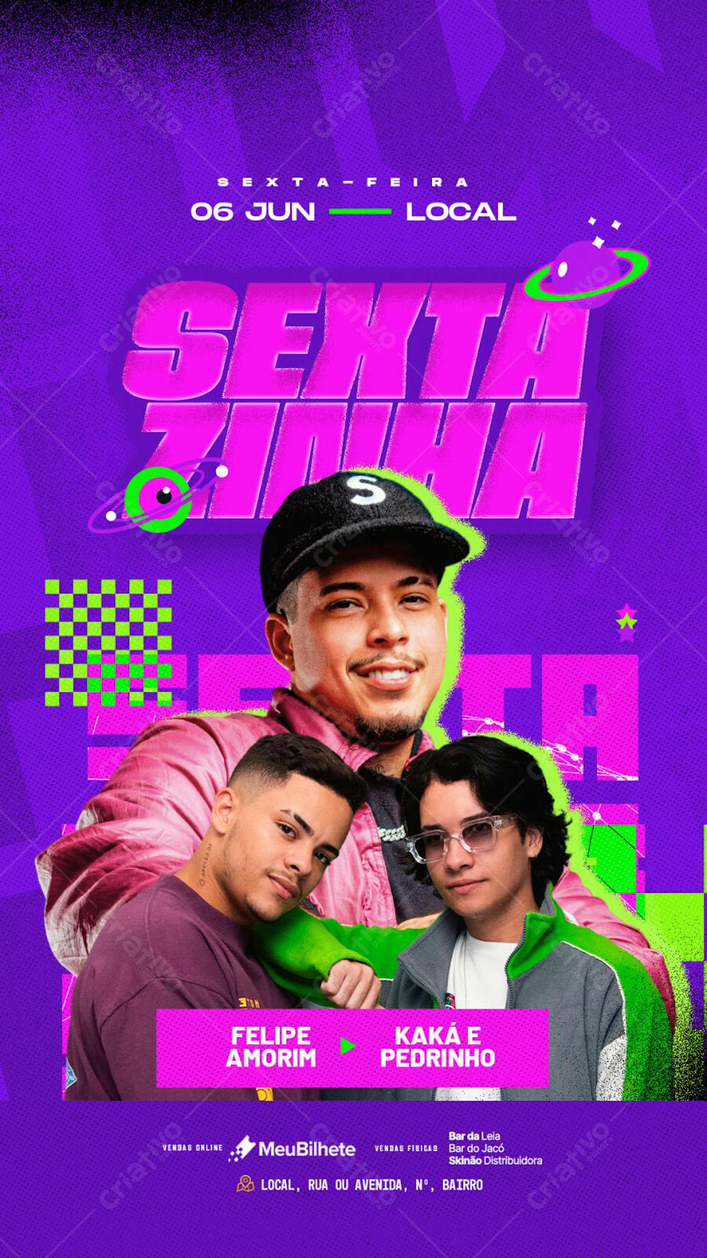 FLYER EVENTO SEXTAZINHA STORY PSD EDITÁVEL