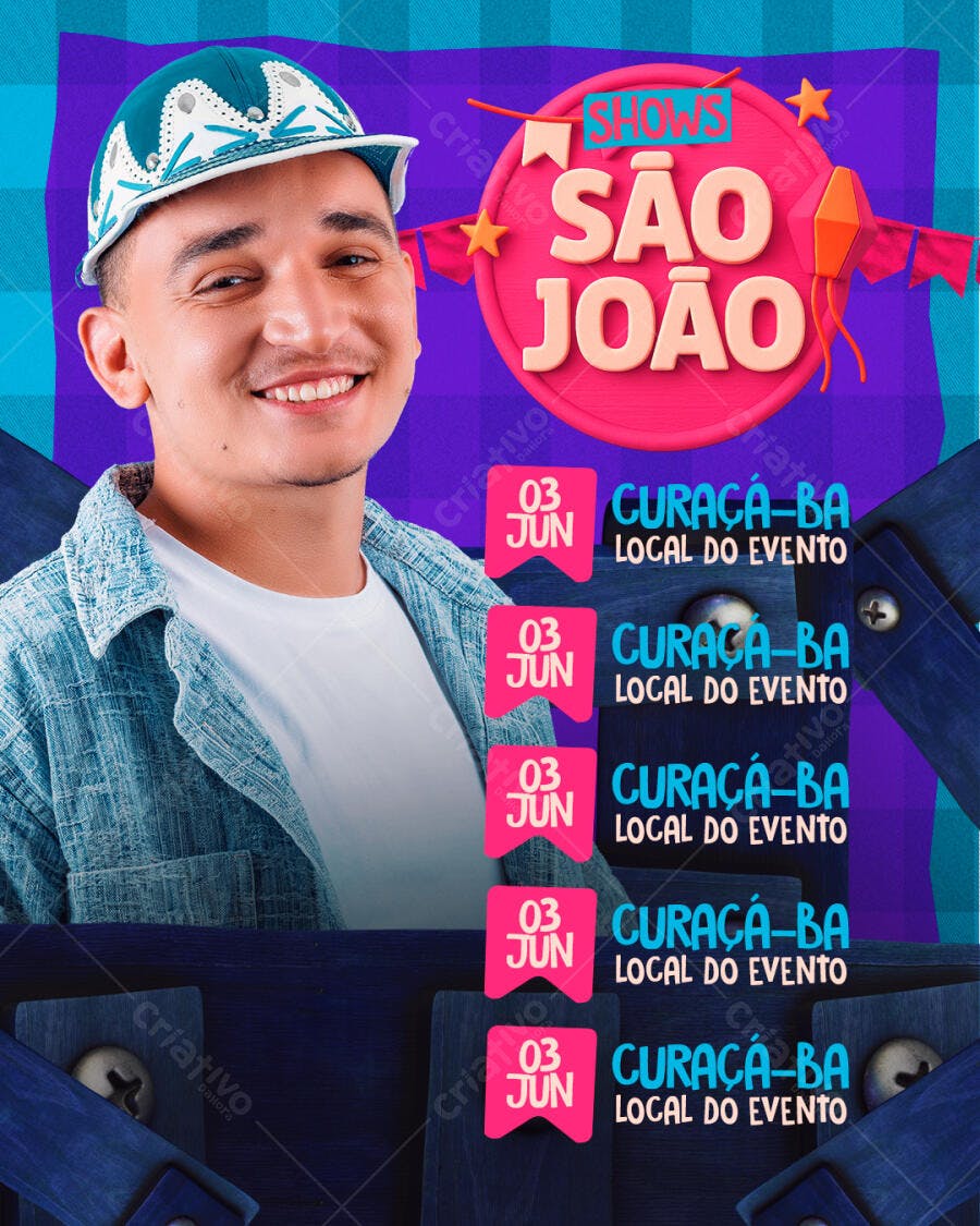 Flyer Festa Junina PSD Editável