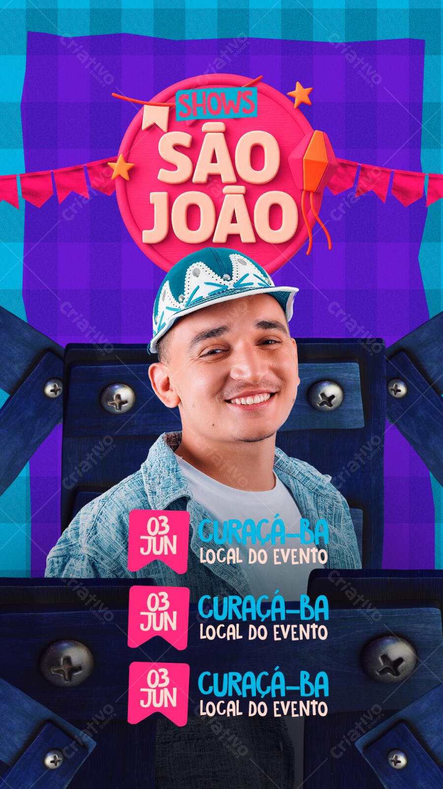 Flyer Festa Junina PSD Editável