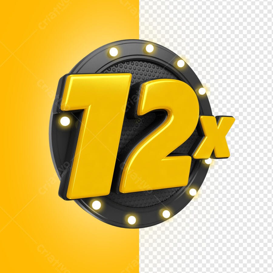 Banner 12x sem Juros PSD Editável