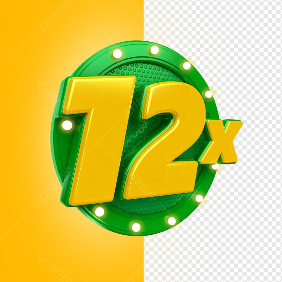 Badge 12x sem Juros PSD Editável