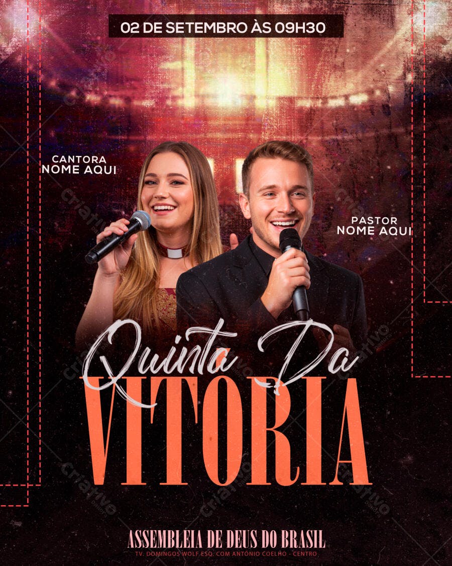 Flyer para Evento Gospel 02 de Setembro PSD Editável