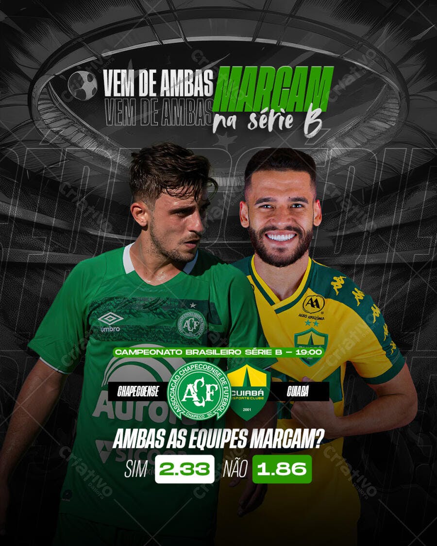 Flyer Campeonato Brasileiro Série B PSD Editável