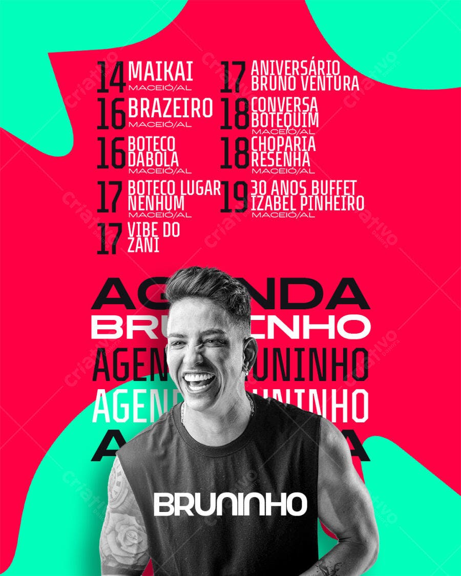 Flyer Bruninho Show PSD Editável
