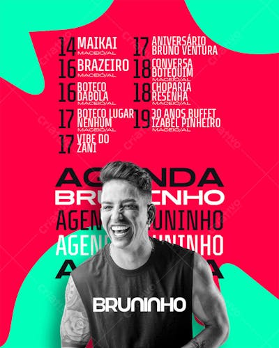Agenda Semanal - Bruninho