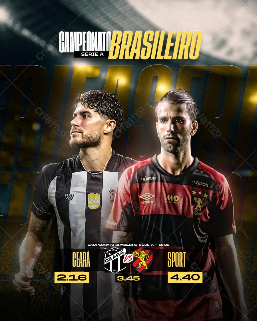 Flyer Campeonato Brasileiro Série A PSD Editável