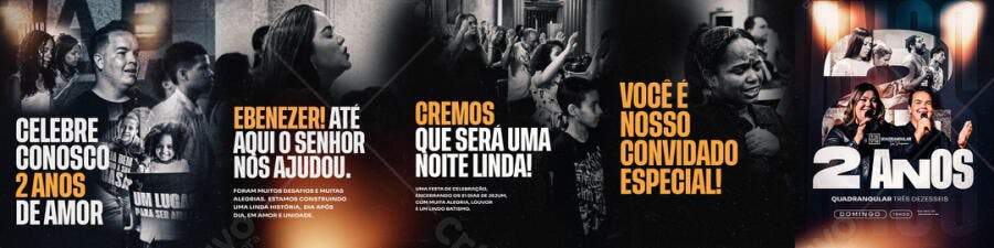 Flyer Aniversário Igreja 2 Anos PSD Editável