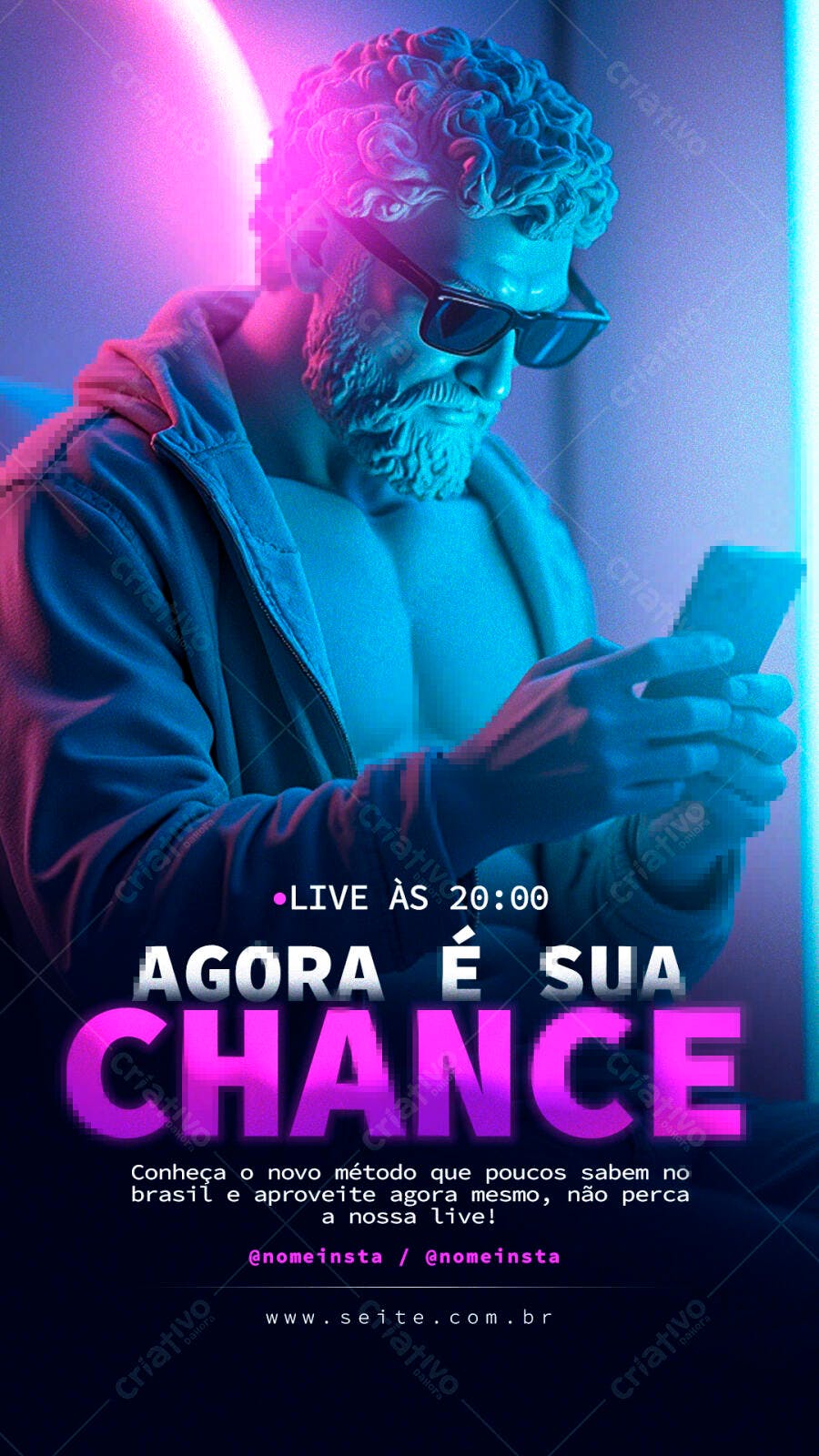 Flyer para Live Online PSD Editável