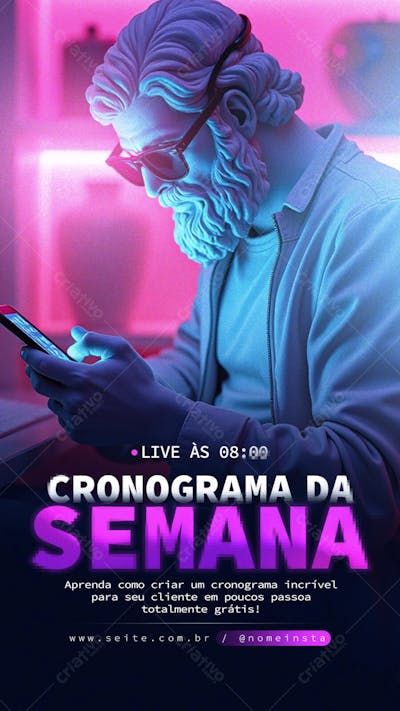 Post Marketing Digital Cronograma da semana