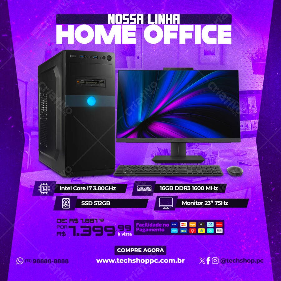 Flyer Promoção Home Office PSD Editável