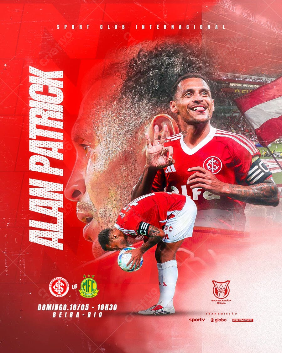 Poster Jogo de Futebol Alan Patrick PSD Editável