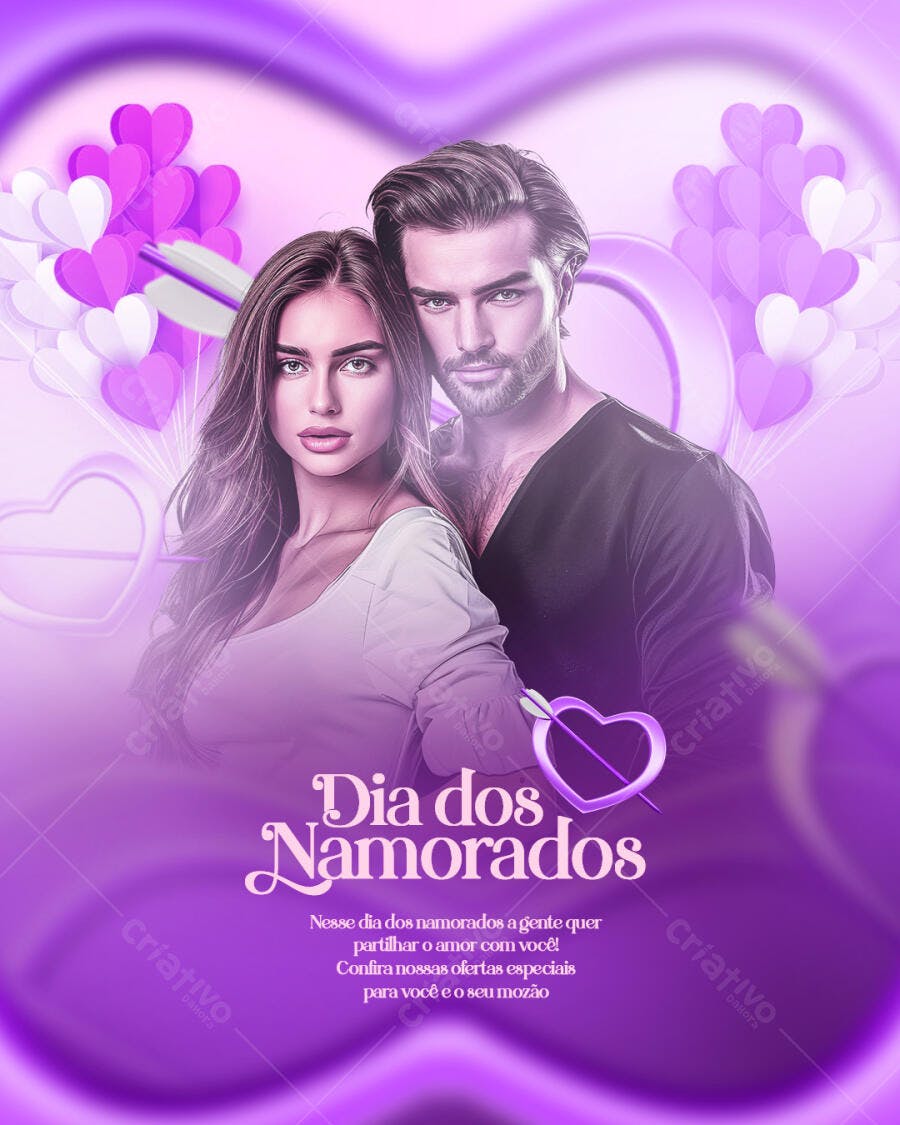 Flyer Dia dos Namorados PSD Editável