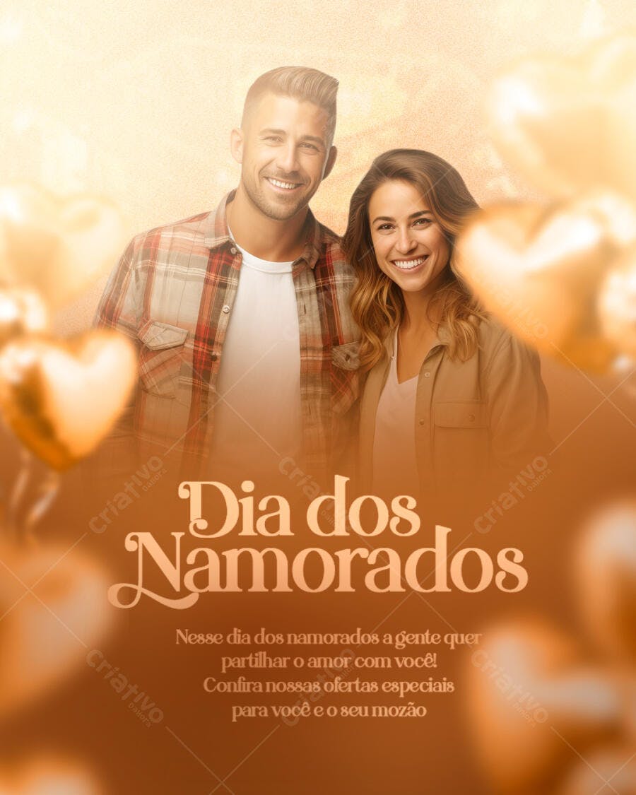 Flyer Dia dos Namorados PSD Editável