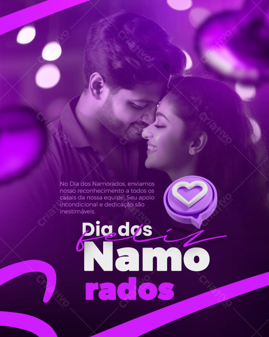 Post para o Dia dos Namorados PSD Editável