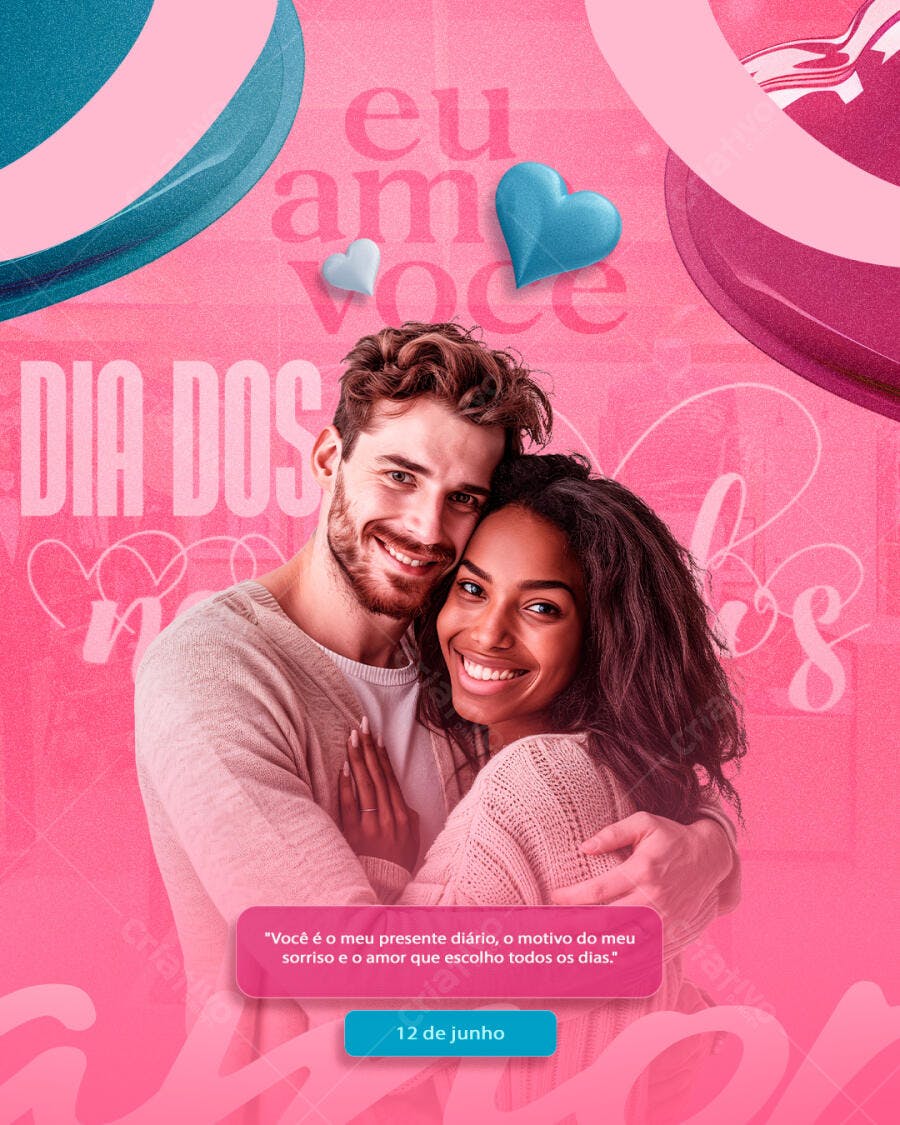 Post para o Dia dos Namorados PSD Editável