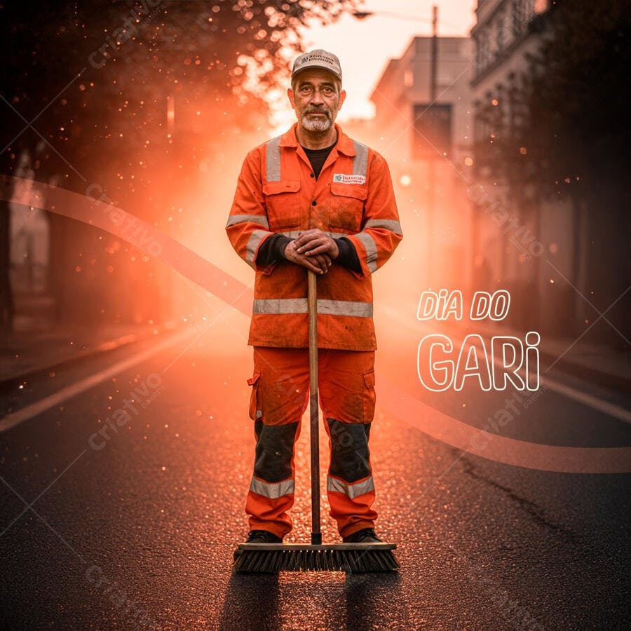 PSD para o Dia do Gari PSD Editável