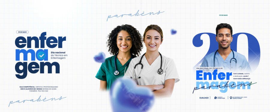 Banner Dia do Técnico em Enfermagem PSD Editável