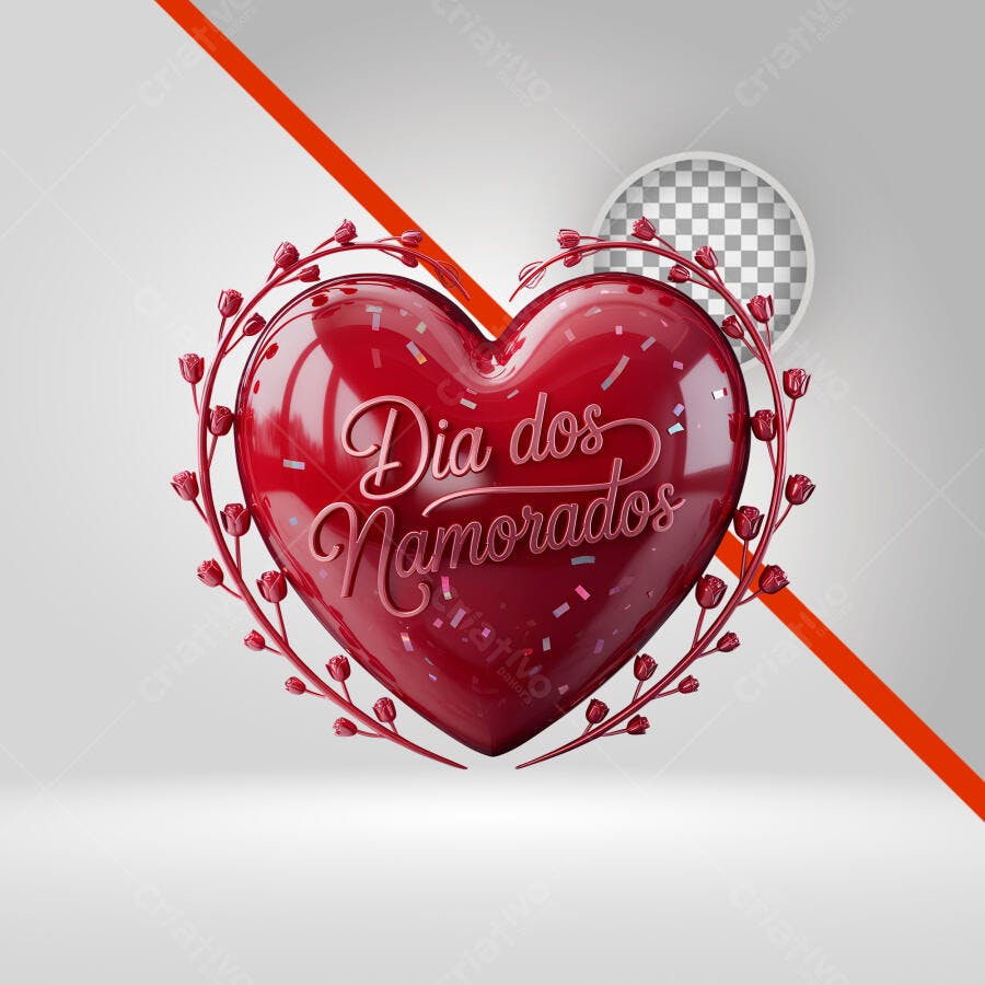 Banner Dia dos Namorados PNG com fundo transparente