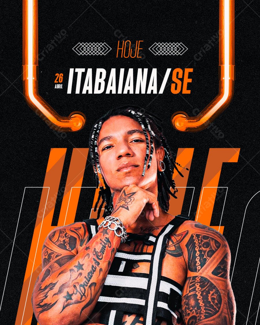 Flyer para Evento Musical em Itabaiana/SE PSD Editável