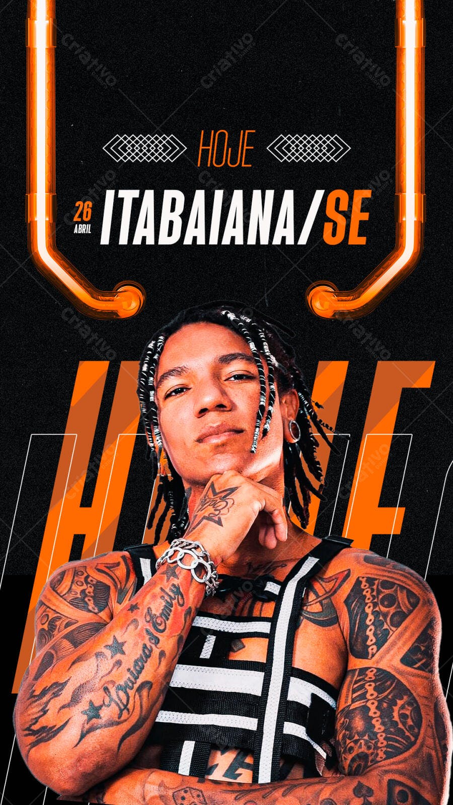 Flyer para Evento em Itabiana/SE 26 de Abril PSD Editável