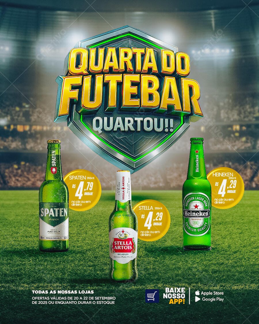 Flyer Quarta do Futebol PSD Editável