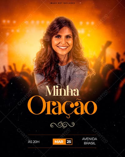 flyer minha oração - gospel