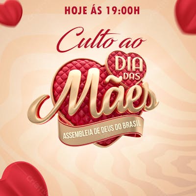 CULTO AO DIA DAS MÃES 3D
