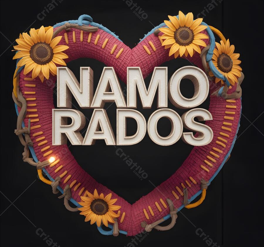 Namorados Corações Girassóis