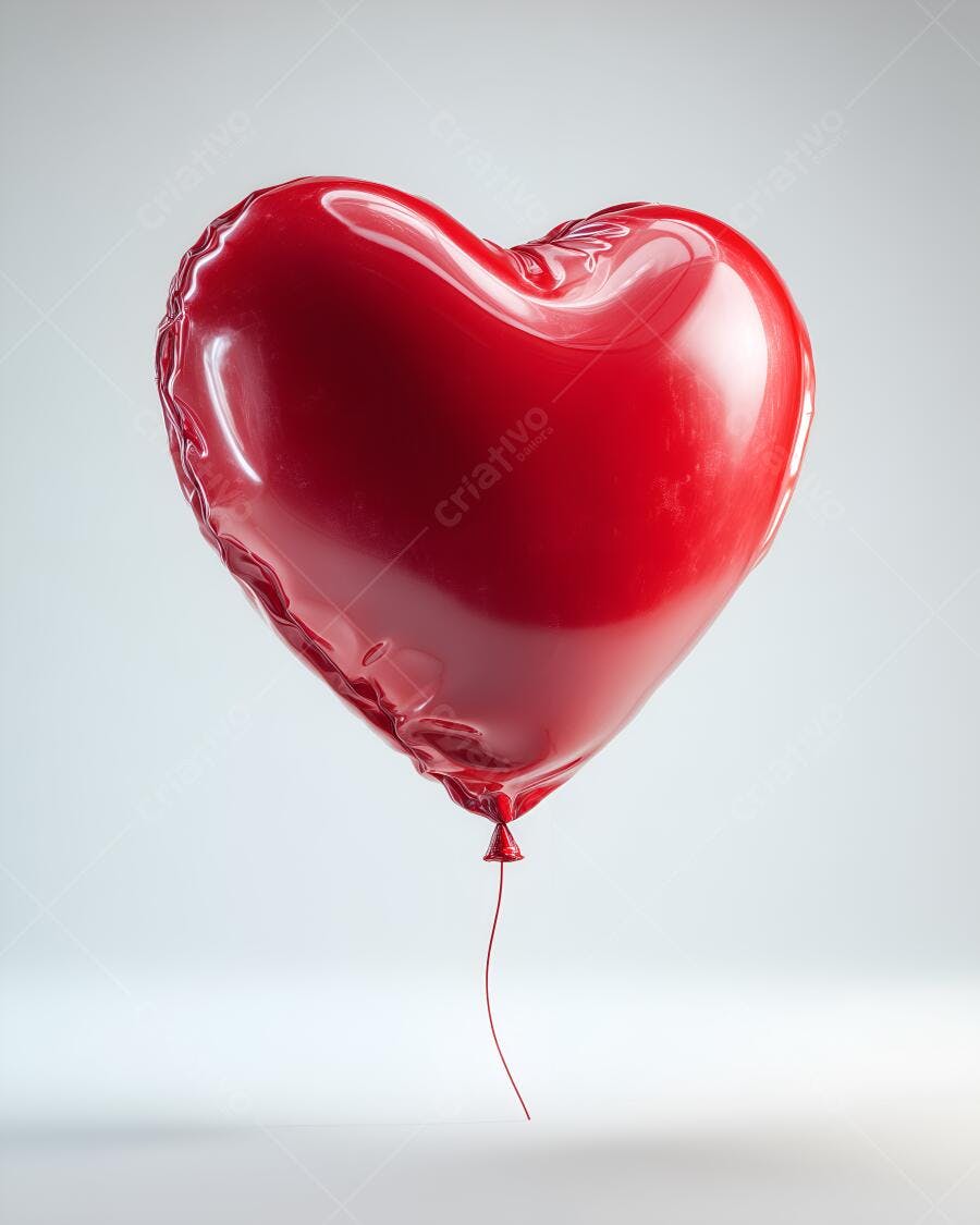 Balão Vermelho em Formato de Coração